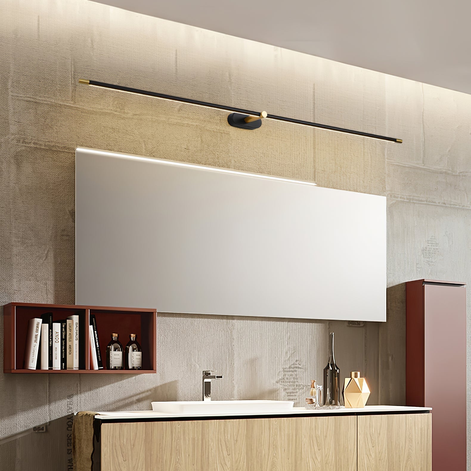 AstraLume | Minimalist Linear Rechargeable Wall Lamp - OpalDwell