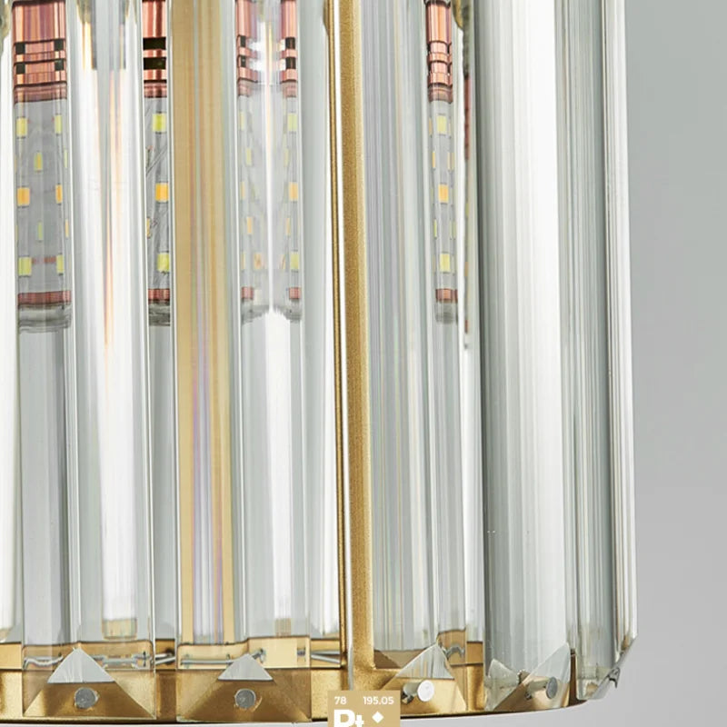AureliaNova Crystal Pendant Lamp with K9 Crystals Gleam - OpalDwell
