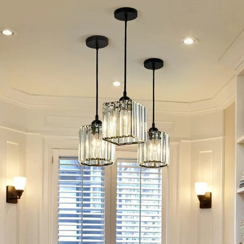 Luminora Crystal Pendant Light With LED And K9 Crystals - OpalDwell