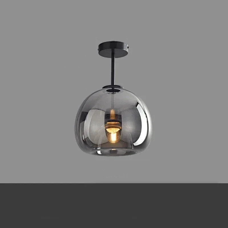 Aurora Glass Ceiling Light Sleek Minimalist Glow Ambience - OpalDwell