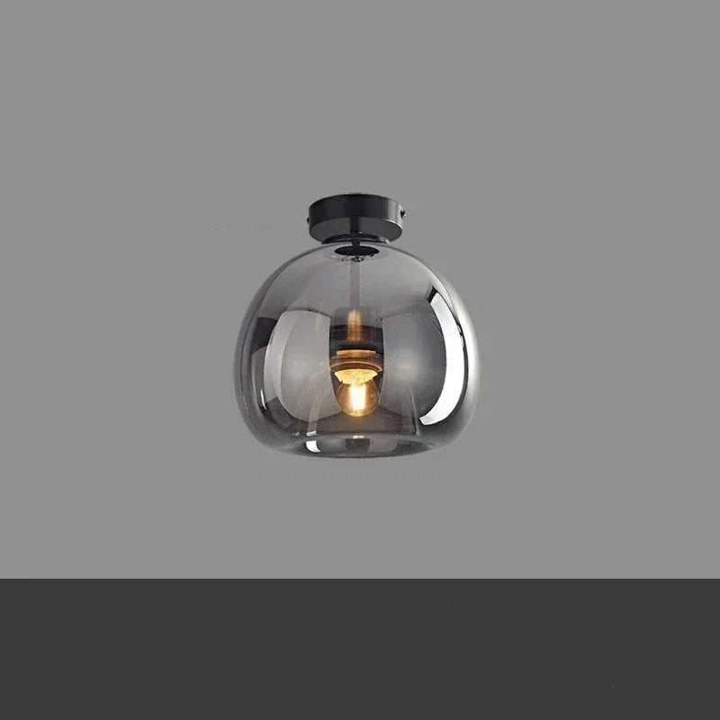 Aurora Glass Ceiling Light Sleek Minimalist Glow Ambience - OpalDwell