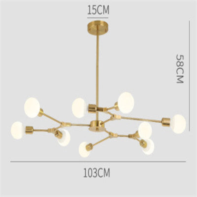 Modern Glam Chandelier with Bulbs | OpalDwell - OpalDwell