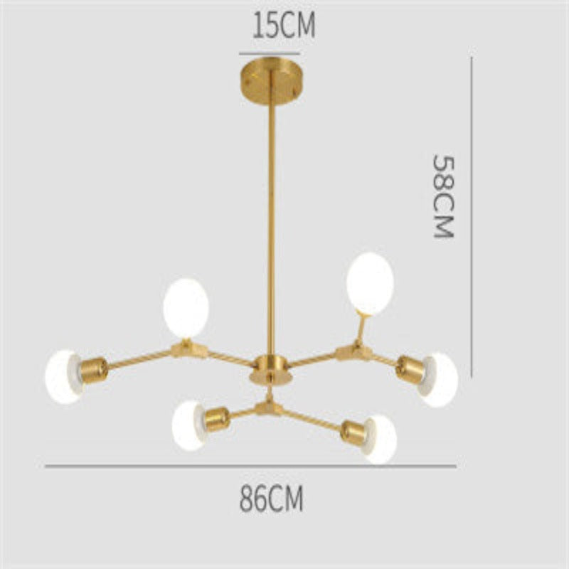 Modern Glam Chandelier with Bulbs | OpalDwell - OpalDwell