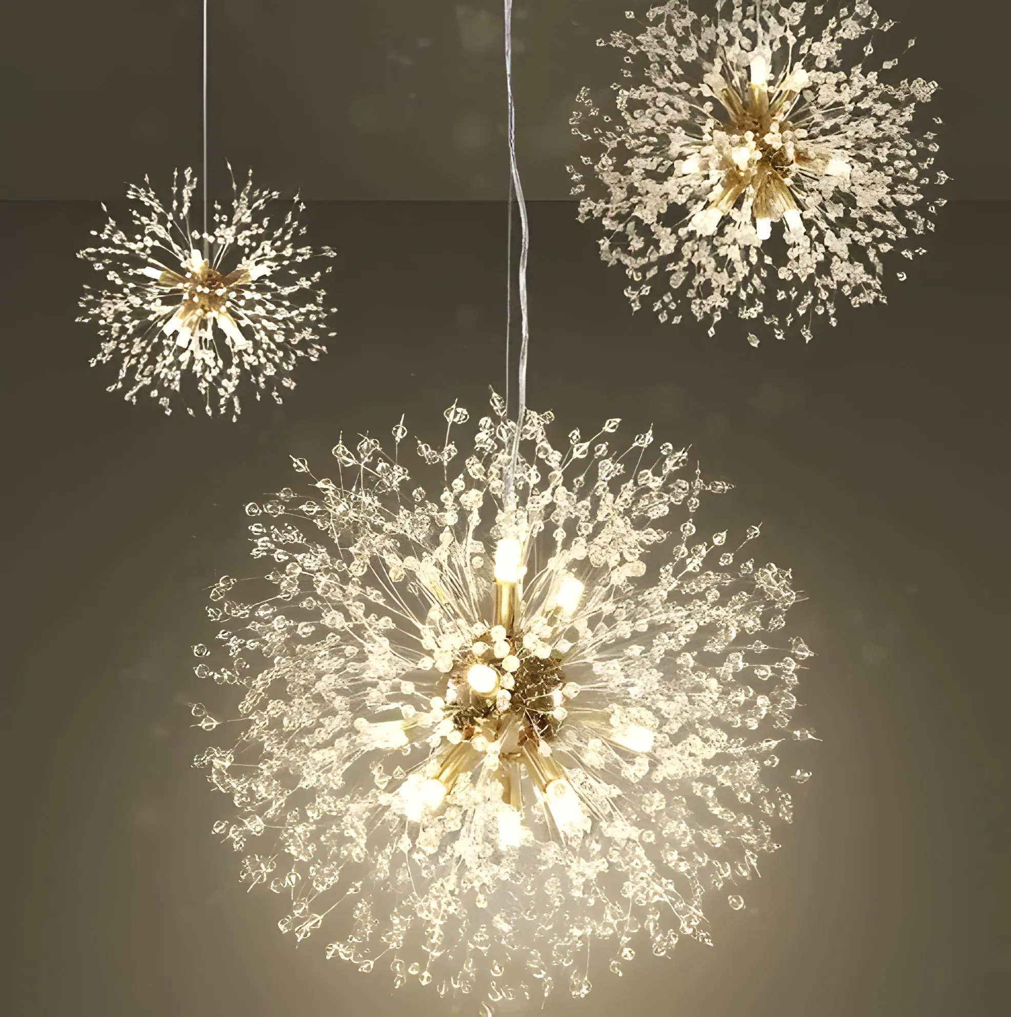 LyraGlow Crystal Firework Chandelier Pendant Light - OpalDwell