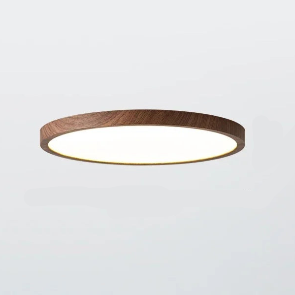 AstraHalo Walnut Ultrathin Circular Ceiling Light For Home OpalDwell