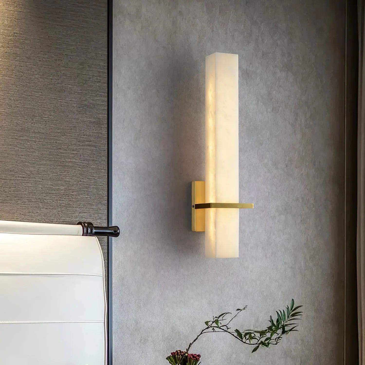 EloraLume Vertical Wall Sconce With Amber LED Glow For Contemporary Interiors OpalDwell
