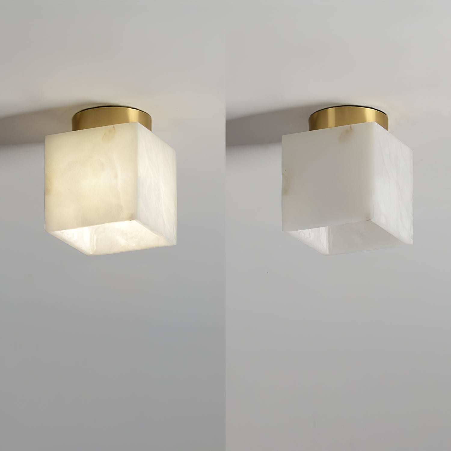 AureliaGlow | Alabaster Oval Ceiling Lamp for Heavenly Glow - OpalDwell