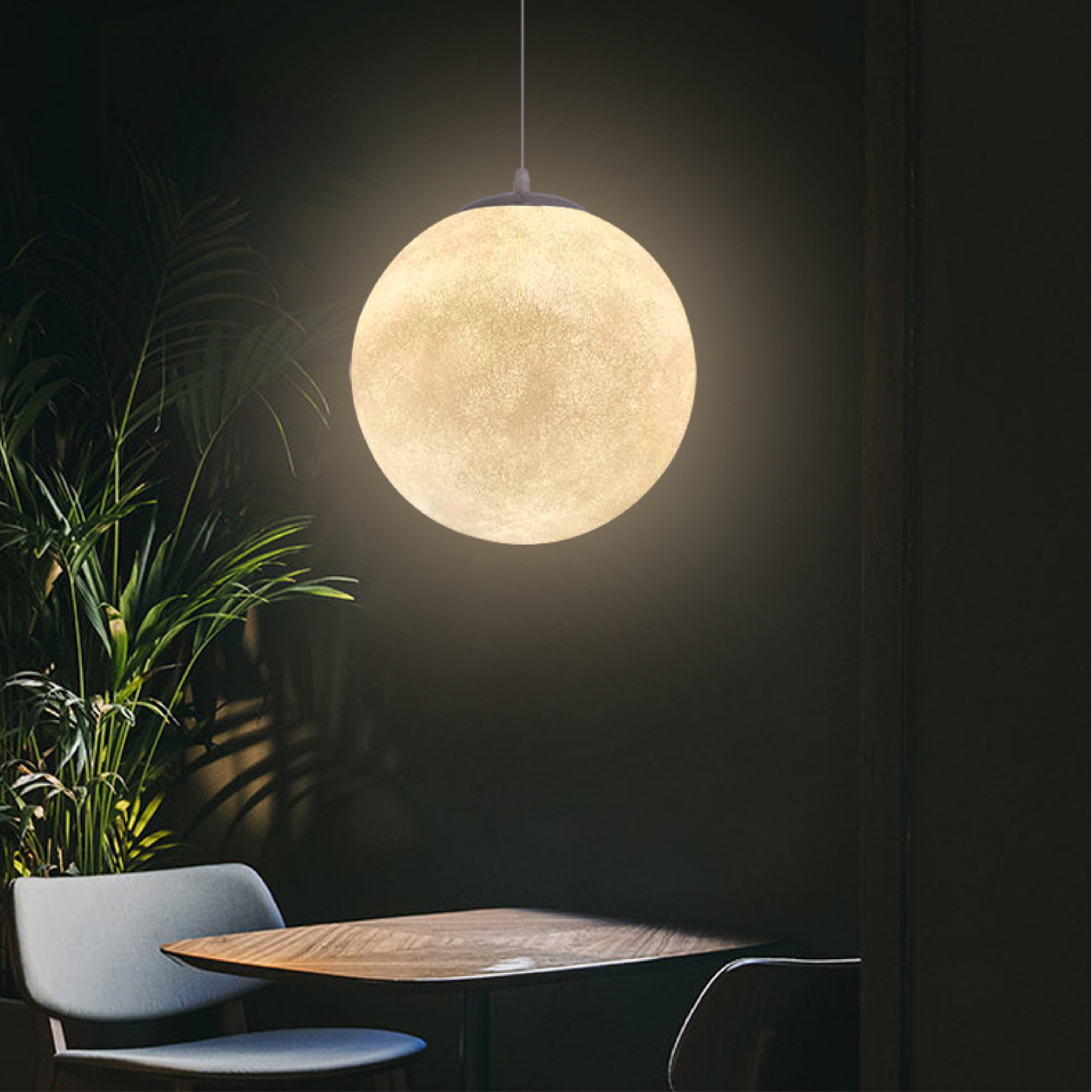 LunaWeave Moon Pattern Pendant Light In Bamboo Shade OpalDwell