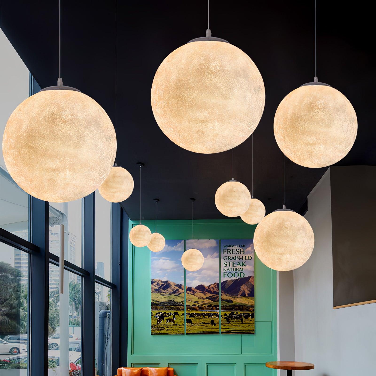 LunaraGlow Moonlight Pendant Lamp for Cozy Ambience - OpalDwell