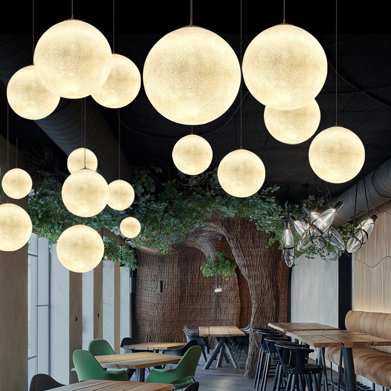LunaraGlow Moonlight Pendant Lamp for Cozy Ambience - OpalDwell