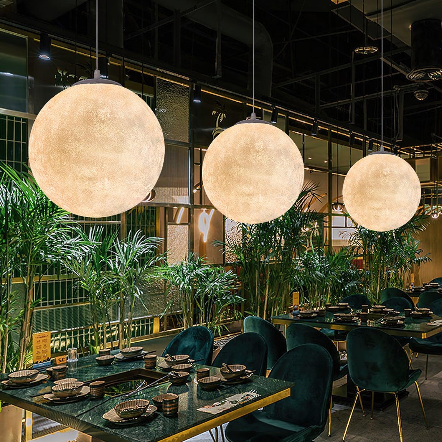 LunaraGlow Moonlight Pendant Lamp for Cozy Ambience - OpalDwell