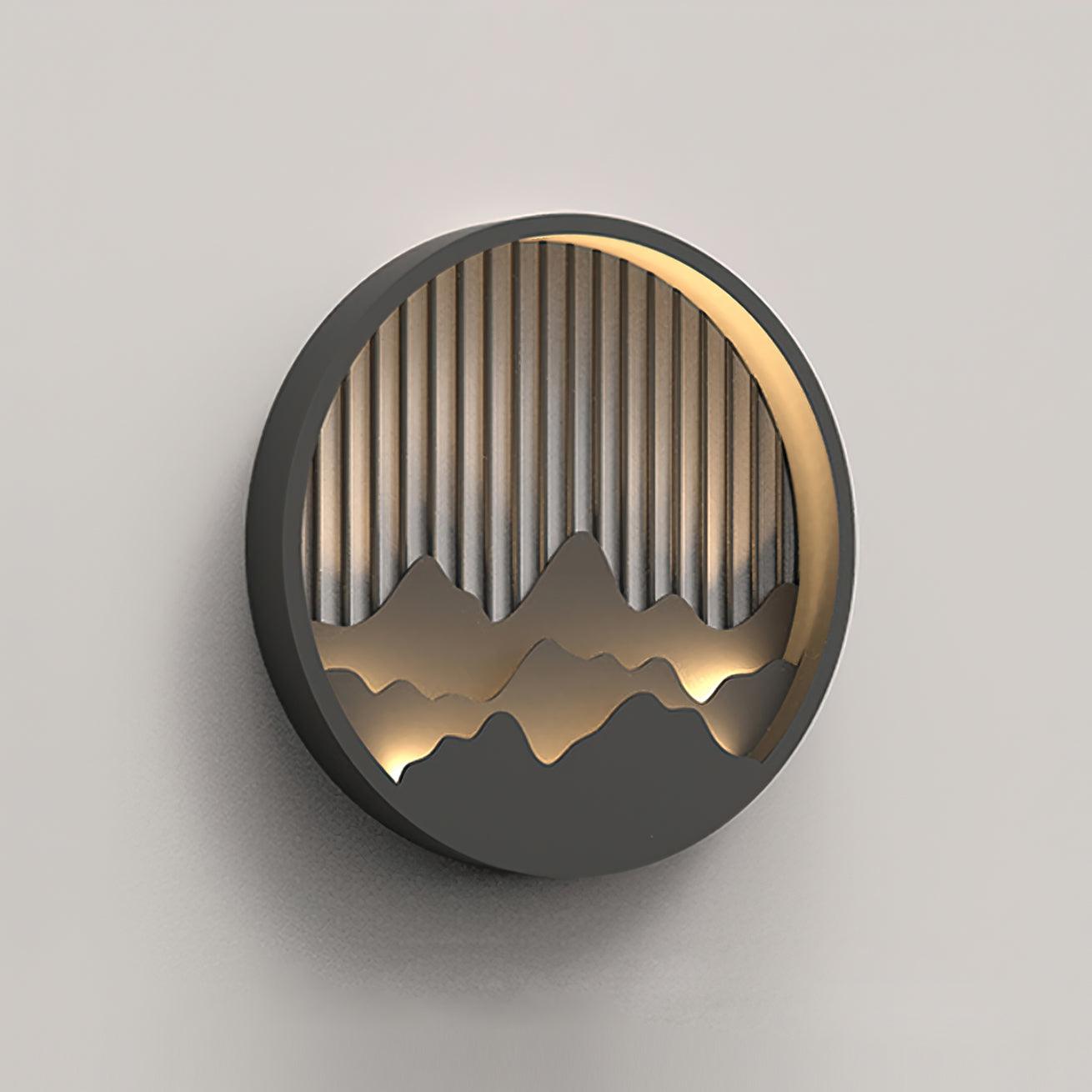 Cairncrest Outdoor Wall Lamp With Elegant Mountain Motifs - OpalDwell