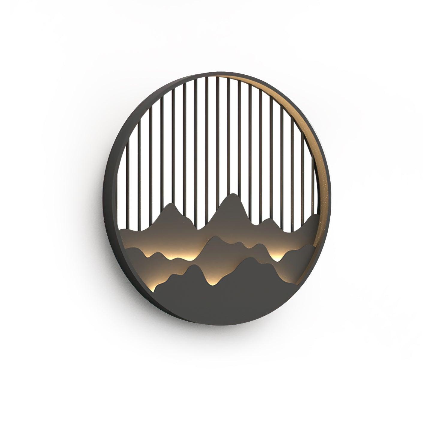 Cairncrest Outdoor Wall Lamp With Elegant Mountain Motifs - OpalDwell