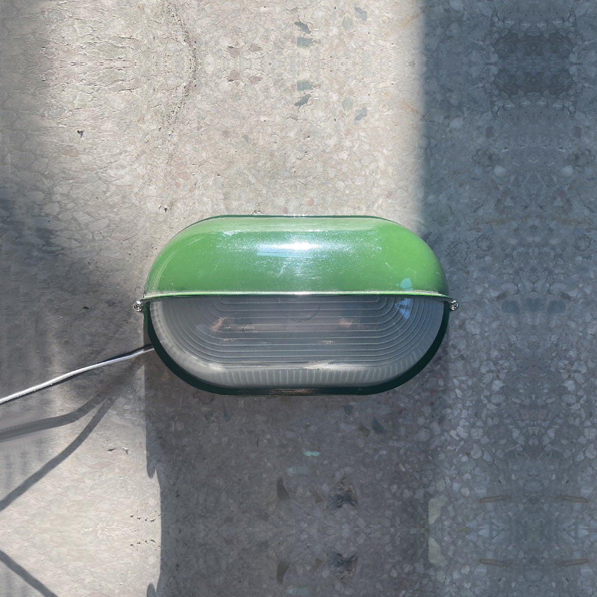 Maris Outdoor Wall Light With Industrial Ribbed Glass - OpalDwell