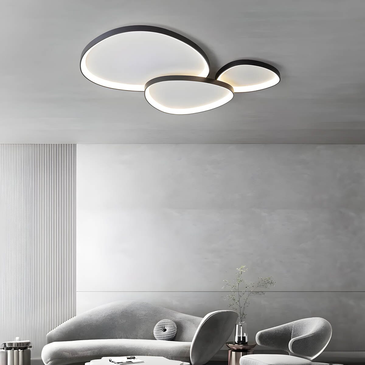 LumaVale Elegant Dimmable Flush Mount LED Ceiling Light Fixture OpalDwell