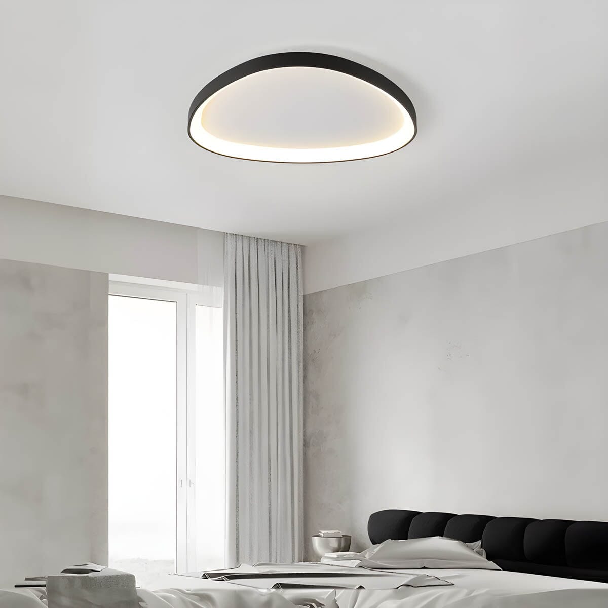 LumaVale Elegant Dimmable Flush Mount LED Ceiling Light Fixture OpalDwell
