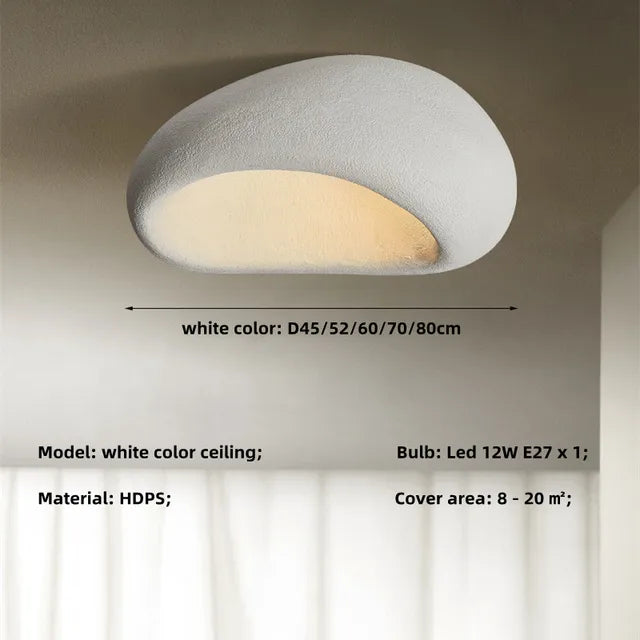 Yunari Glow Ceiling Light Japanese Wabi Sabi Decor - OpalDwell