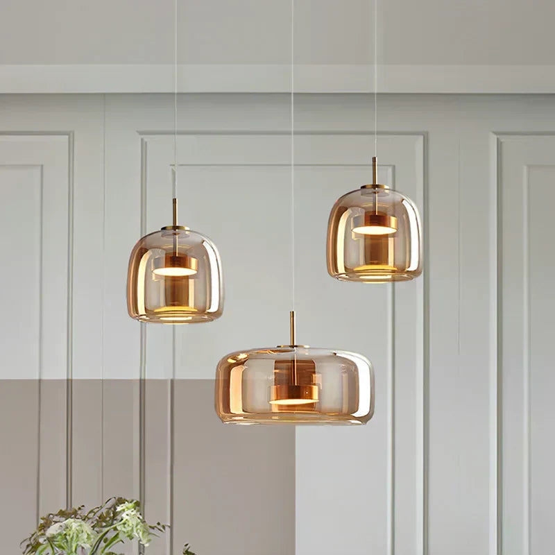 LumaNest Glass Lamp Minimalist Light for Bright Rooms - OpalDwell