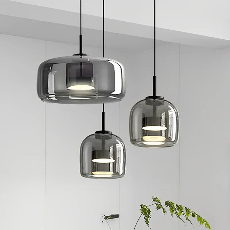 LumaNest Glass Lamp Minimalist Light for Bright Rooms - OpalDwell