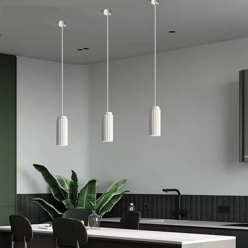 Virello Nordic Ribbed Pendant Light for Kitchens and Dining Areas OpalDwell