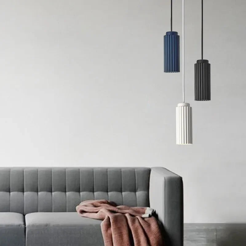 Virello Nordic Ribbed Pendant Light for Kitchens and Dining Areas OpalDwell