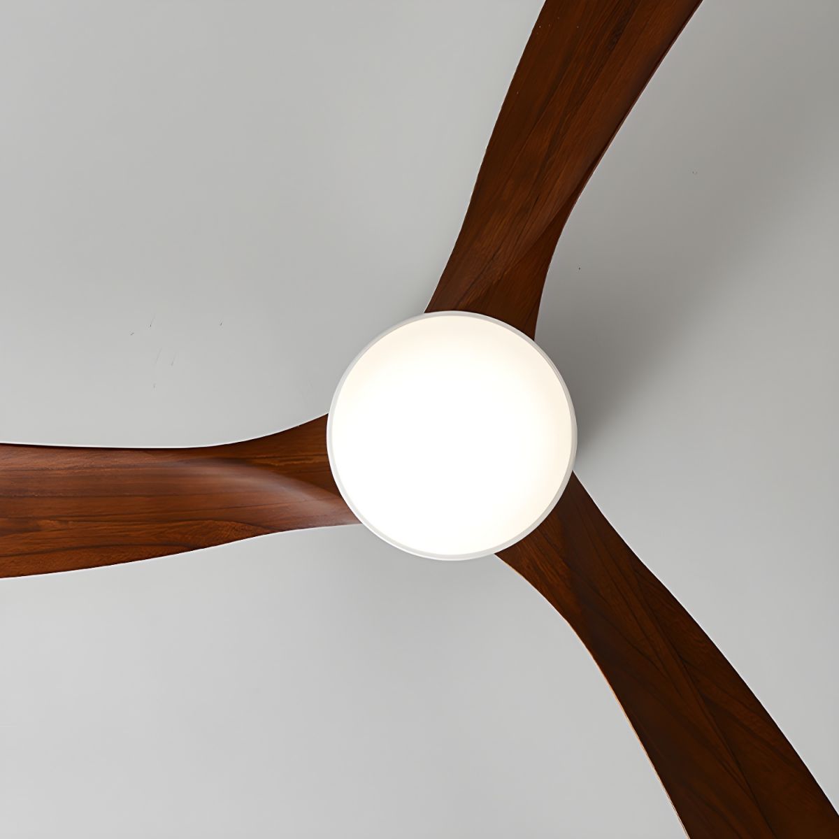 Everwood Nordic Wood Ceiling Fan Light 42 and 48 Inch LED Fixture OpalDwell