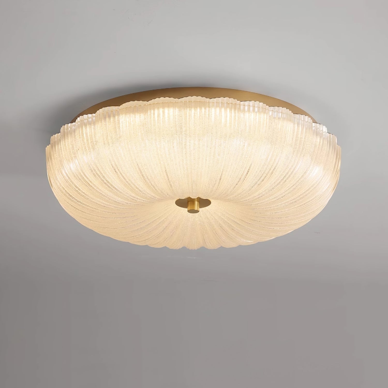 Nyra Ripple Glass Ceiling Light | Sleek Modern Glow OpalDwell