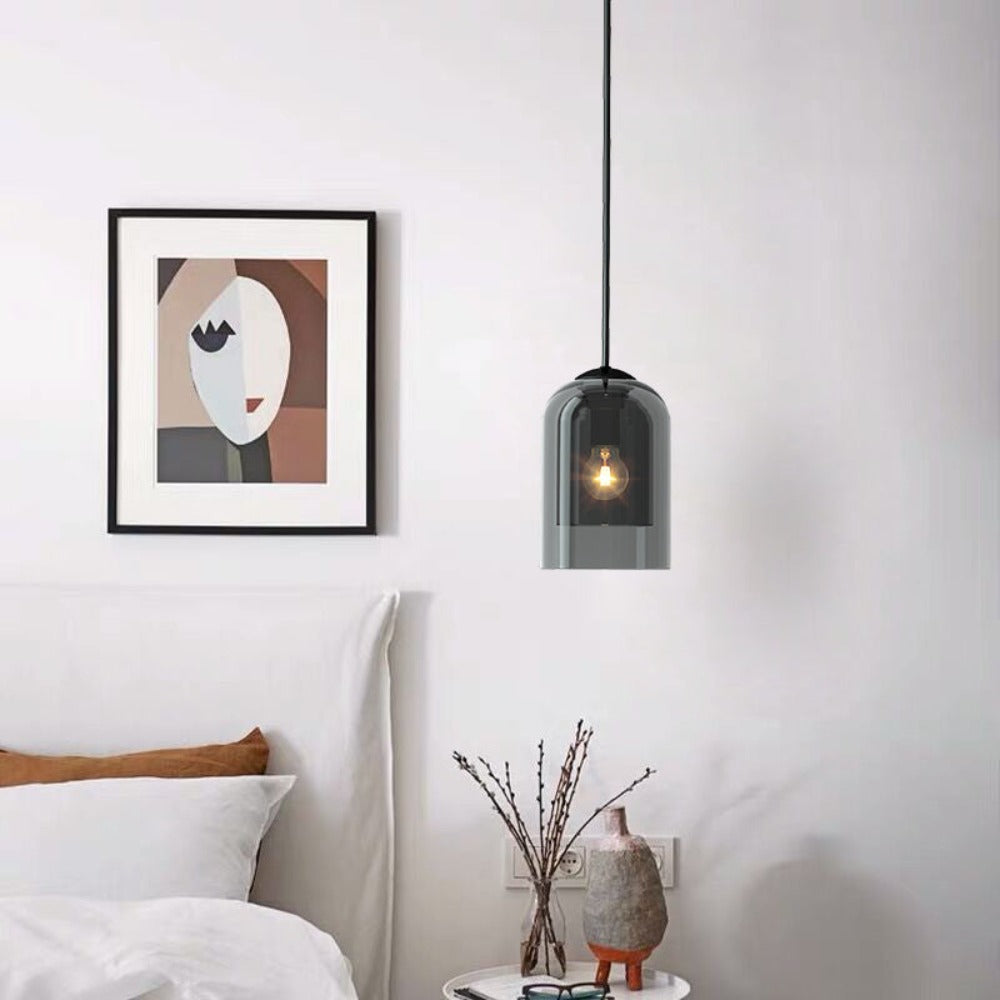 AeroLumen Glass Pendant Light Minimalist Hanging Lamp - OpalDwell