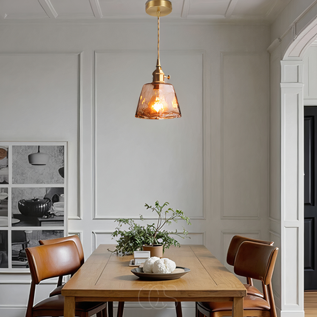 Amber Glass Pendant Lamp – Warm Light & Stylish Design | OpalDwell - OpalDwell