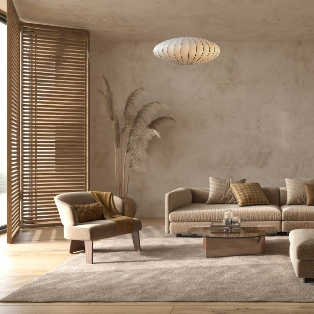 Aethera Silk Ceiling Light for Modern Living Spaces - OpalDwell