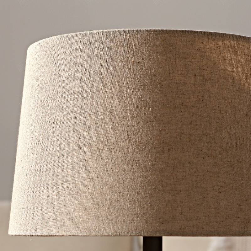 Ceramic Table Lamp With Linen Shade For Warm Ambient Living Room Lighting - OpalDwell