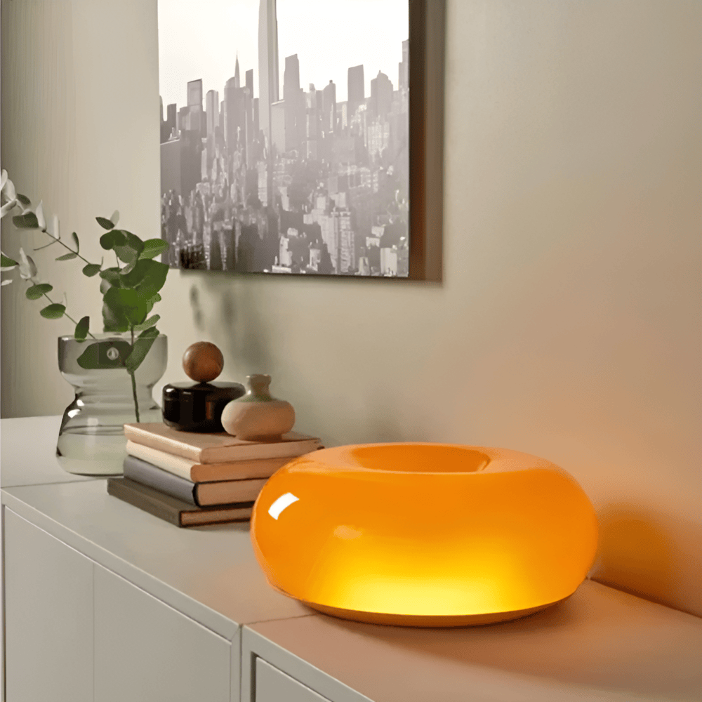 Orenda Donut Glass Lamp for Wall and Table Lighting - OpalDwell