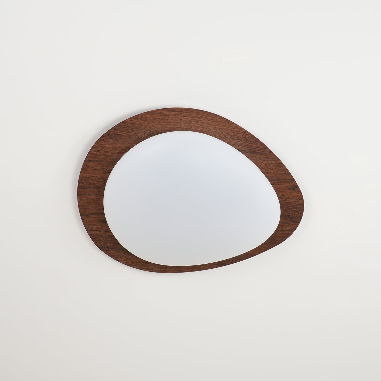 NexaRipple Walnut Pebble Ceiling Light With Warm Glow - OpalDwell