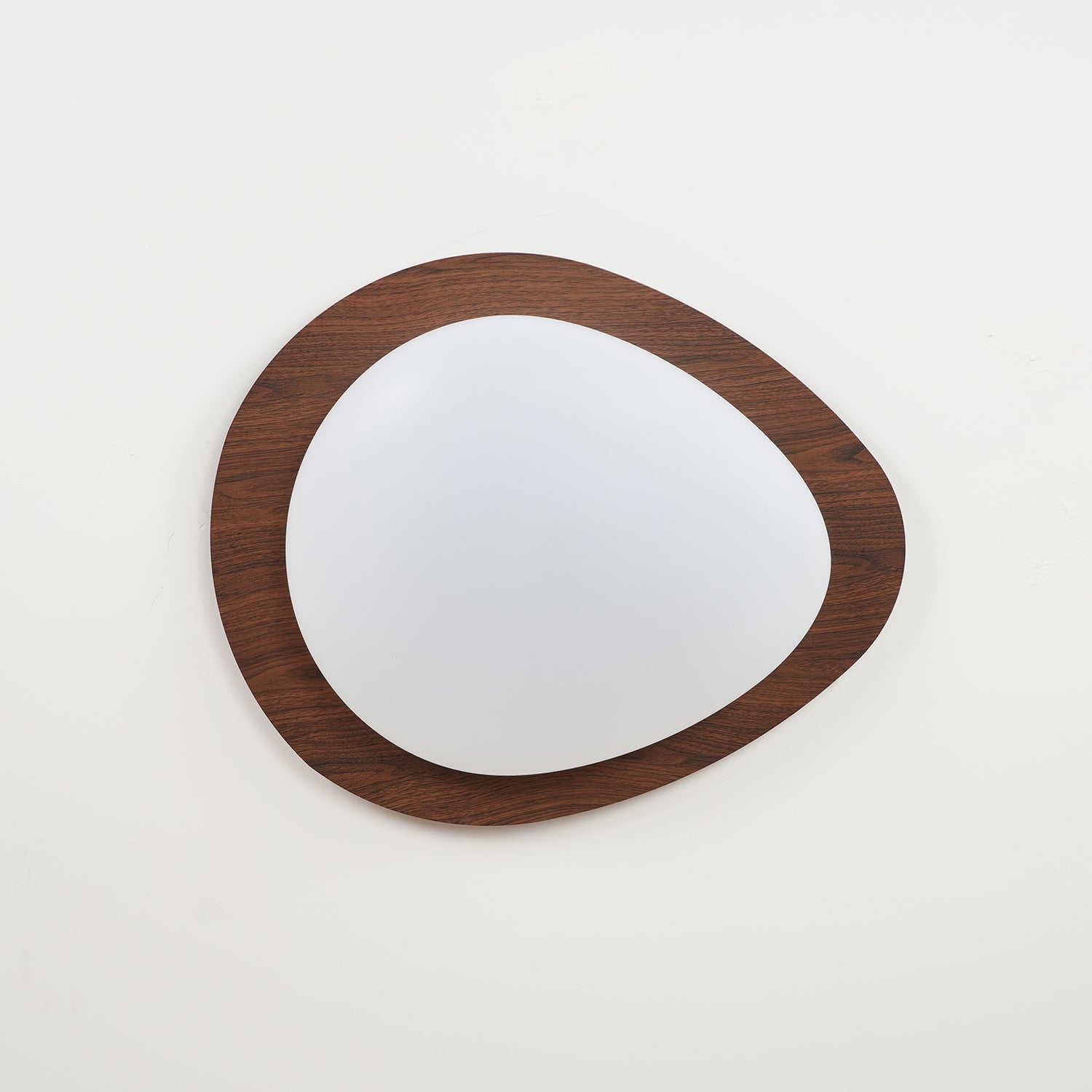 NexaRipple Walnut Pebble Ceiling Light With Warm Glow - OpalDwell