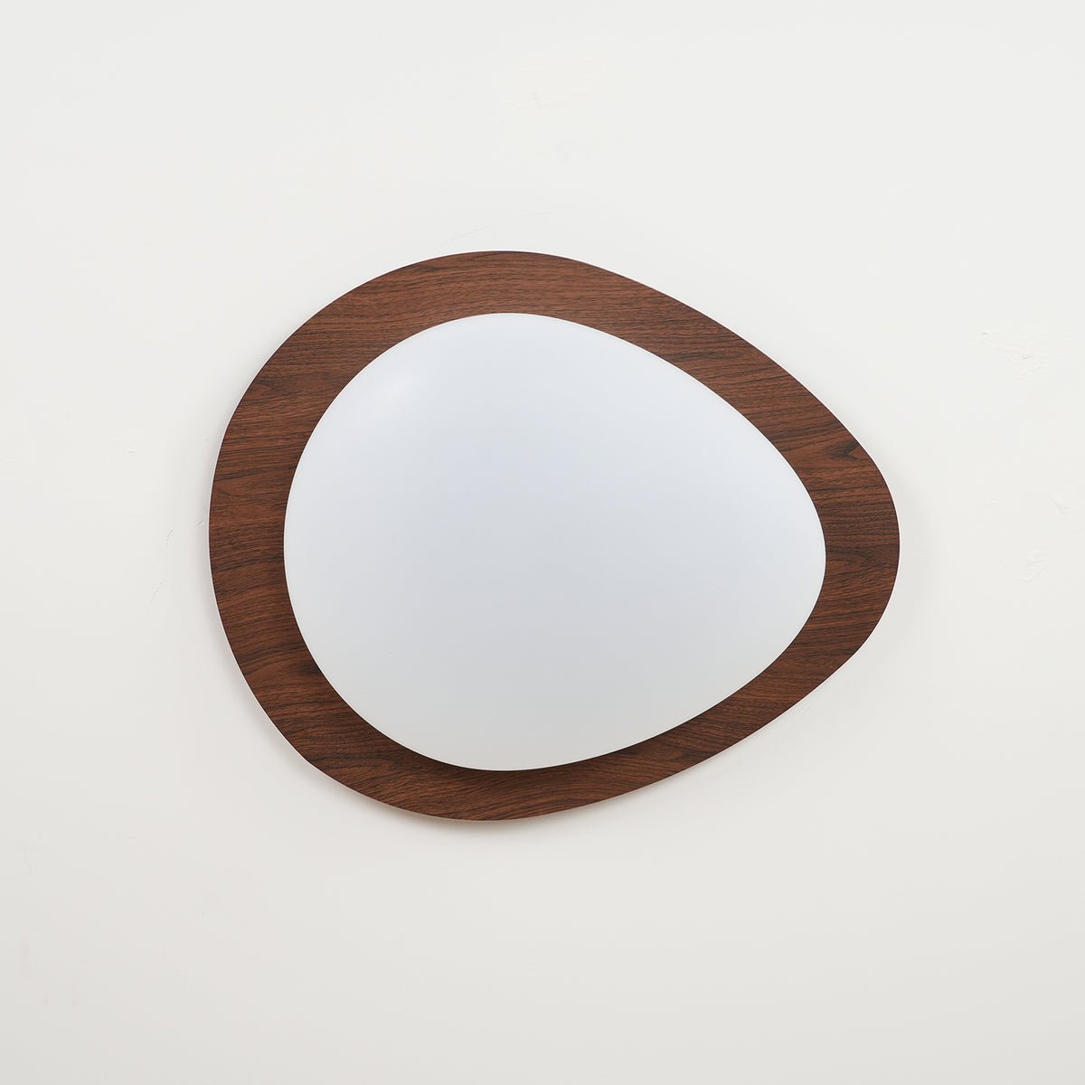 NexaRipple Walnut Pebble Ceiling Light With Warm Glow - OpalDwell