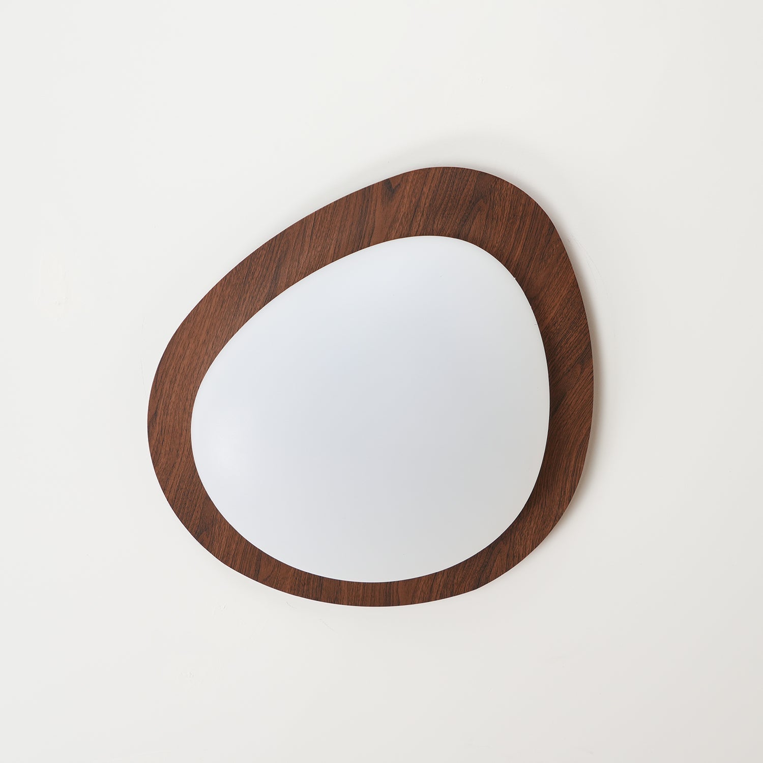 NexaRipple Walnut Pebble Ceiling Light With Warm Glow - OpalDwell