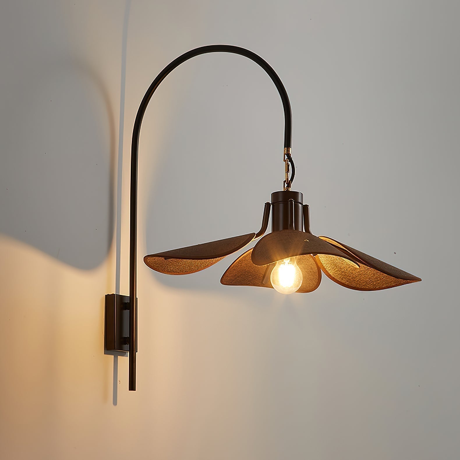 FloraNova Wall Lamp | Floral Bloom Wall Light, Ambient Glow - OpalDwell