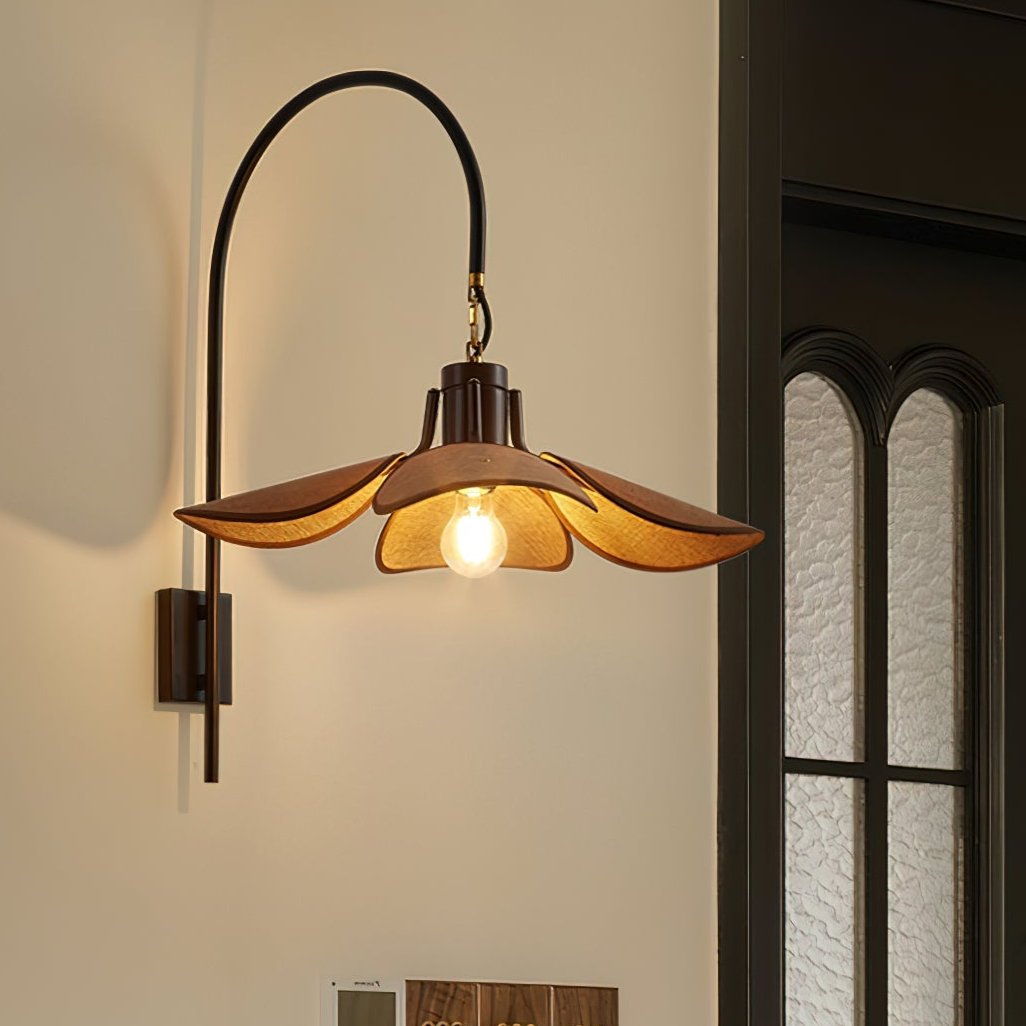 FloraNova Wall Lamp | Floral Bloom Wall Light, Ambient Glow - OpalDwell