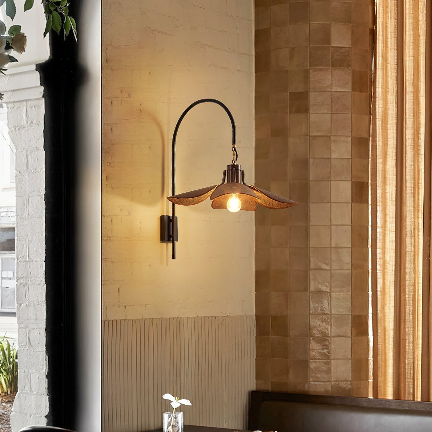 FloraNova Wall Lamp | Floral Bloom Wall Light, Ambient Glow - OpalDwell