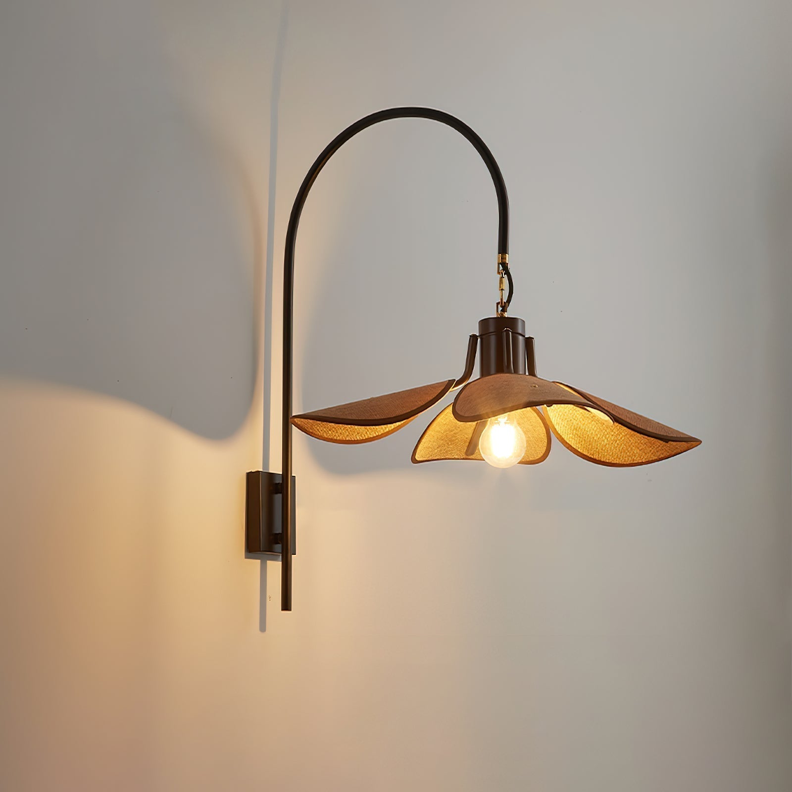 FloraNova Wall Lamp | Floral Bloom Wall Light, Ambient Glow - OpalDwell