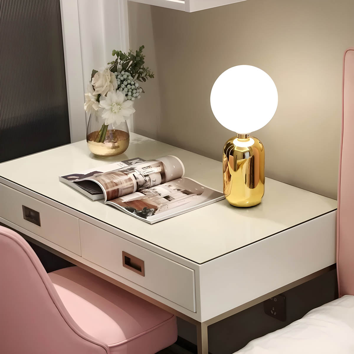 LumaVale Table Lamp Simple Elegant Interior Lighting OpalDwell