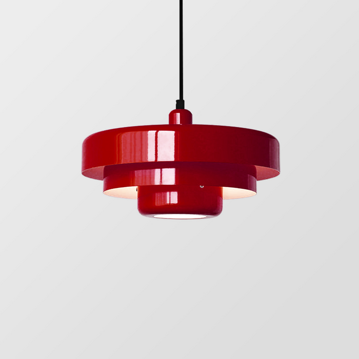 Aureli | Tiered Pendant Light In Bold Orange, Forest Green And White - OpalDwell
