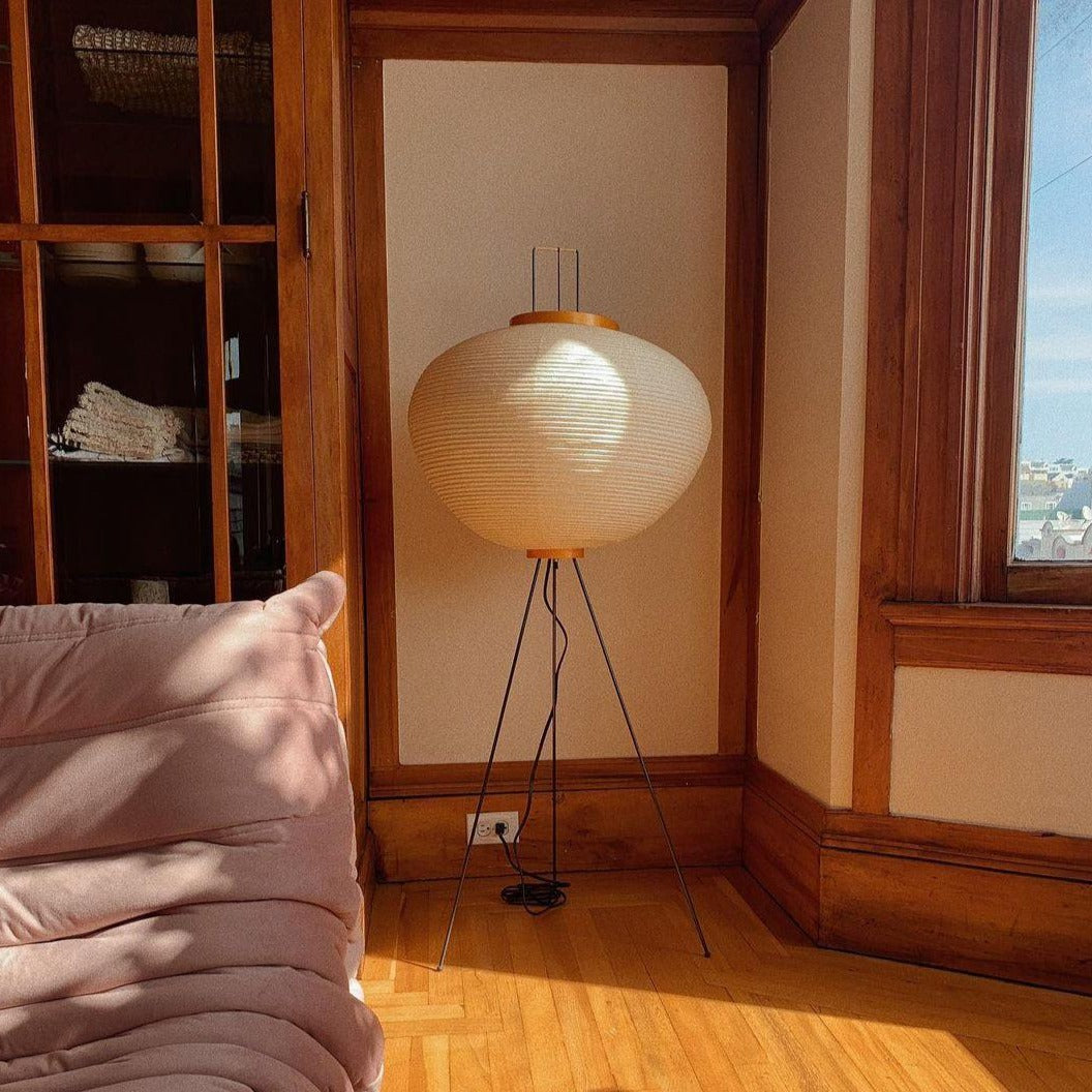 Kazumi Rice Paper Floor Lamp by OpalDwell Soft Ambient Glow OpalDwell