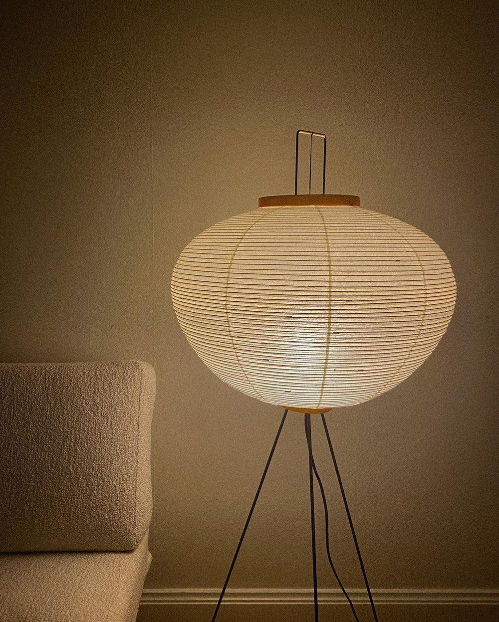 Kazumi Rice Paper Floor Lamp by OpalDwell Soft Ambient Glow OpalDwell