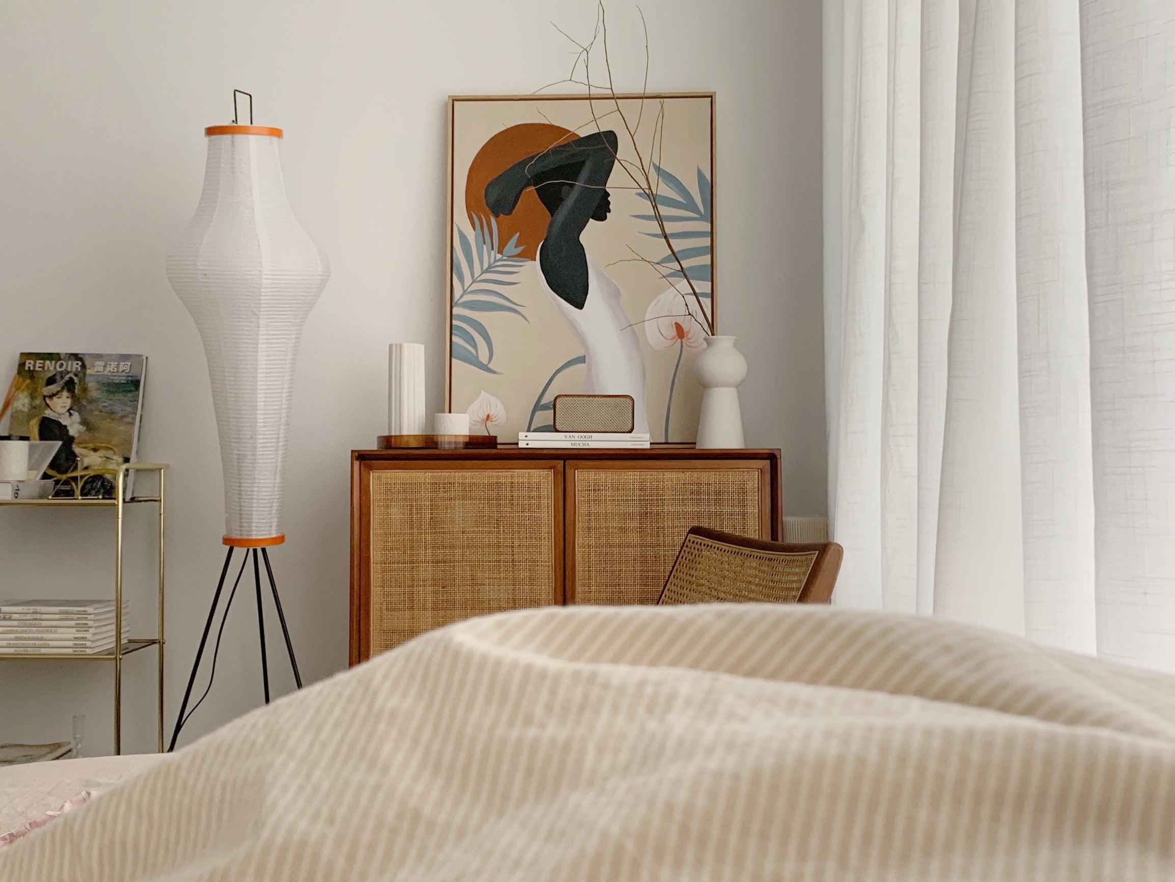 Kazumi Rice Paper Floor Lamp by OpalDwell Soft Ambient Glow OpalDwell