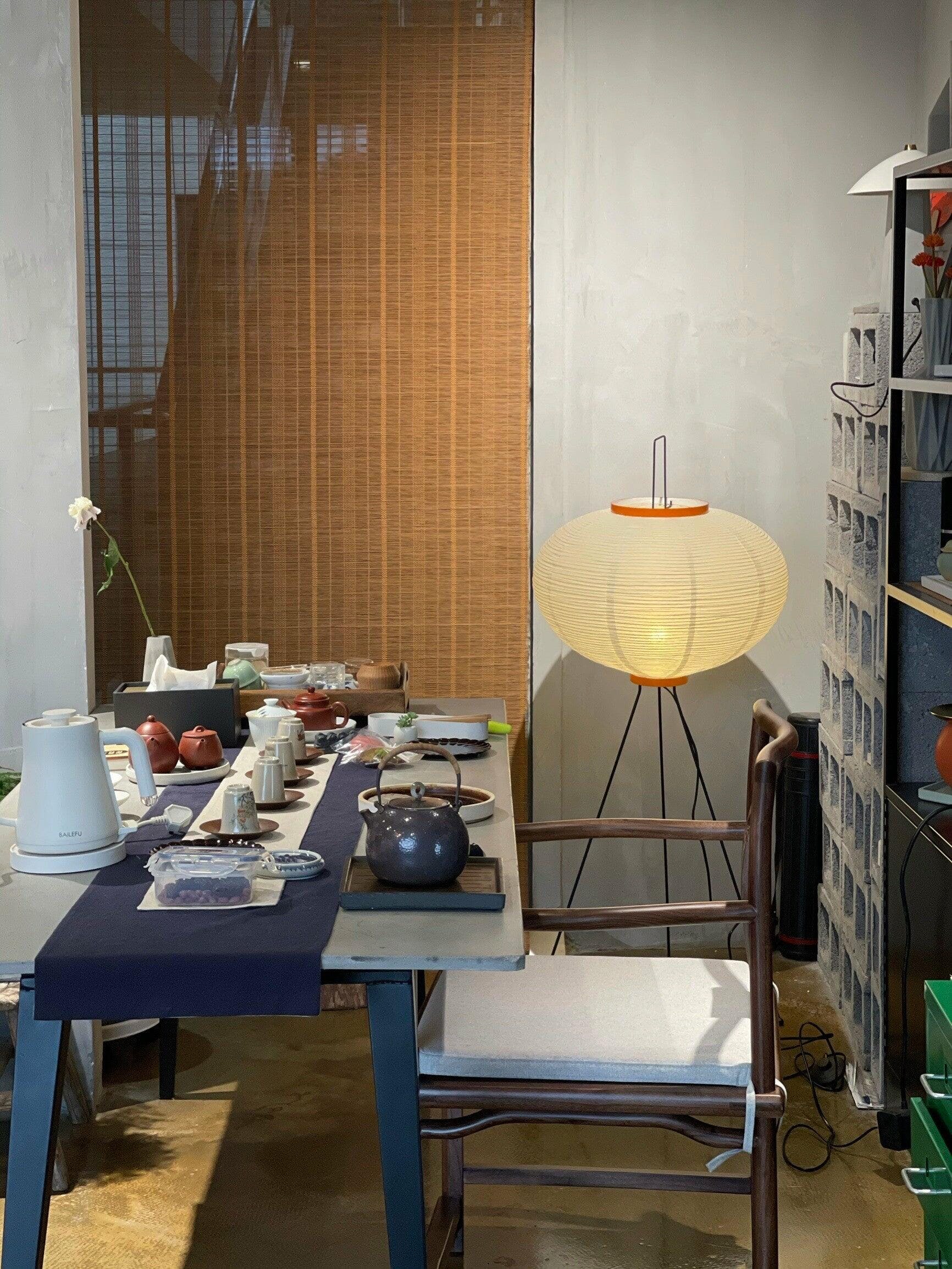 Kazumi Rice Paper Floor Lamp by OpalDwell Soft Ambient Glow OpalDwell