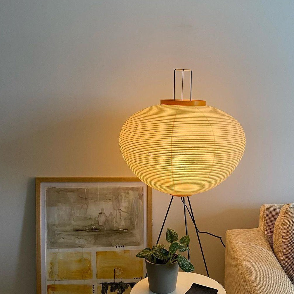 Kazumi Rice Paper Floor Lamp by OpalDwell Soft Ambient Glow OpalDwell