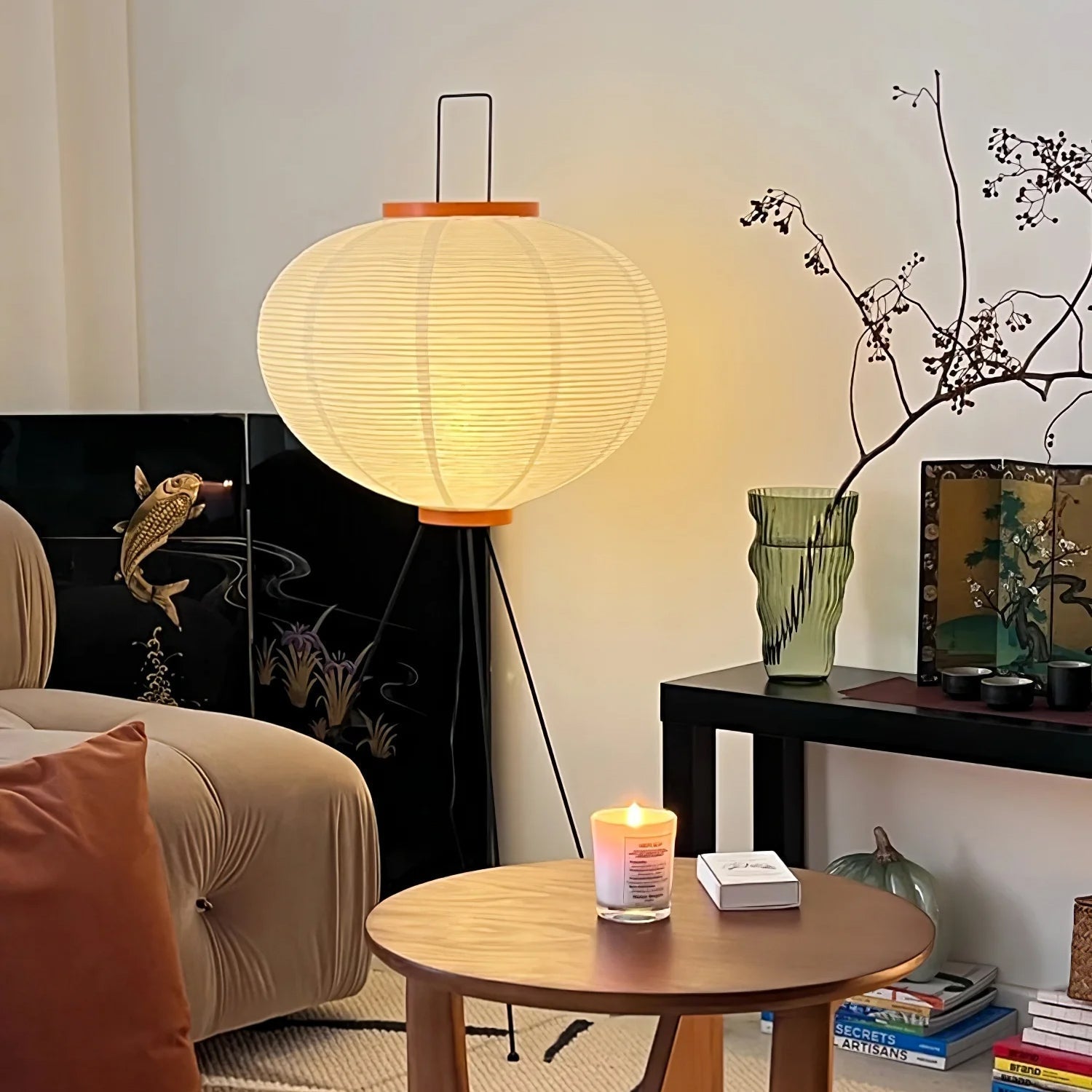 Kaze Rice Paper Floor Lamp - Japanese-Inspired Ambient Glow OpalDwell