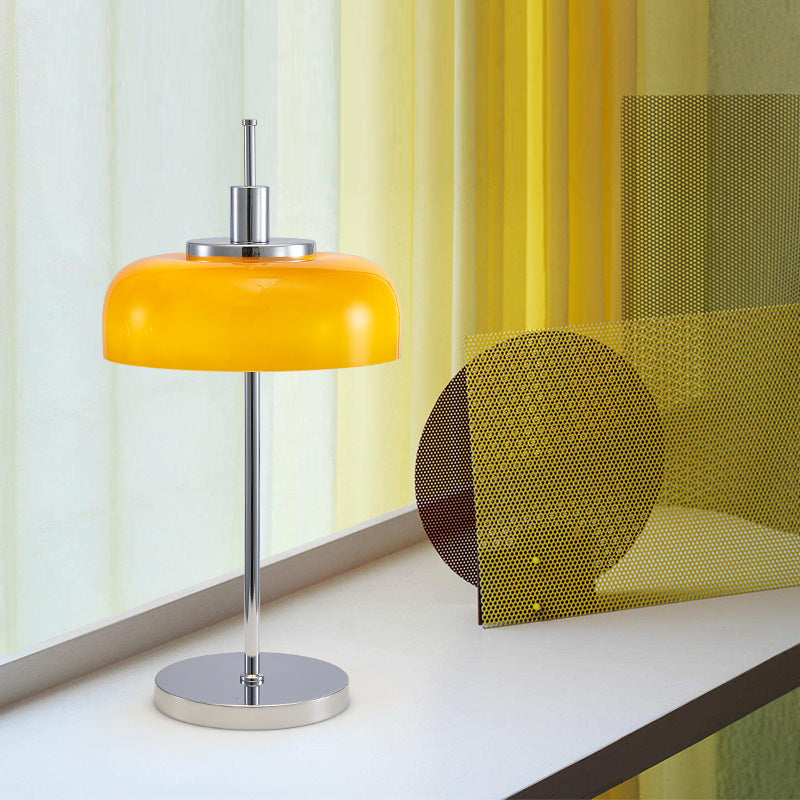 Modern Dome Table Lamp Minimalist Metal And Glass Design For Home Interiors OpalDwell