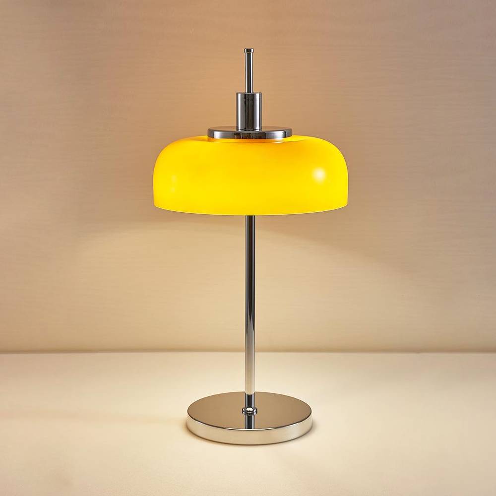 Modern Dome Table Lamp Minimalist Metal And Glass Design For Home Interiors OpalDwell